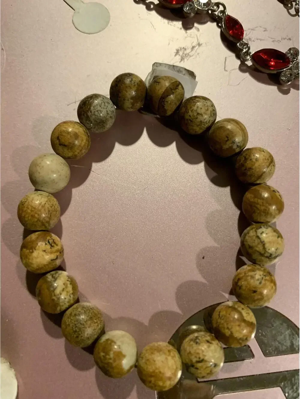 Natural Stone Beaded Stretch Bracelet